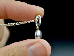 Melty Catharsis Necklace, Silver and 14k OOAK