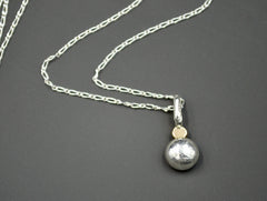 Melty Catharsis Necklace, Silver and 14k OOAK