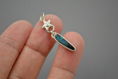Silver Boulder Opal Star Charm