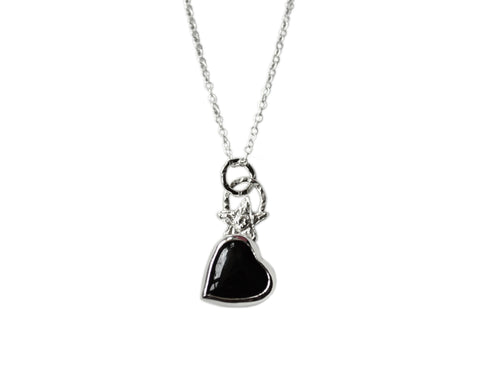 Onyx Heart and Star Necklace