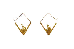 Gold Fire Hoop Earrings