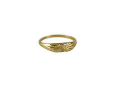 14K Yellow Gold Cat Ring