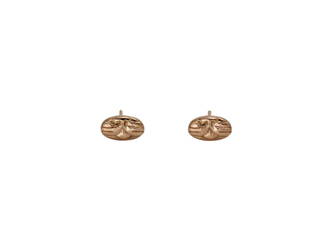 Cat Stud Earrings, 14K Gold