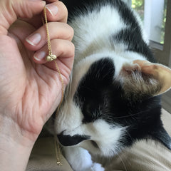 Cat Necklace, Sterling Silver