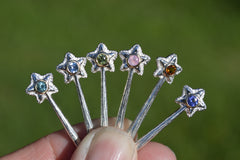 Star Wands with 14k setting & Gemstones