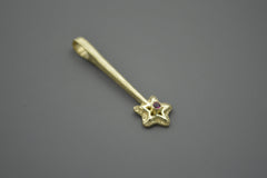 14K Star Wand with 2mm Pink Sapphire Oct 2026