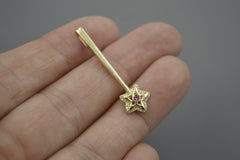 14K Star Wand with 2mm Pink Sapphire Oct 2026
