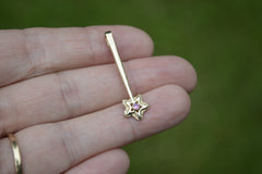 14K Star Wand with 2mm Pink Sapphire Oct 2026