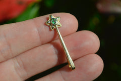 14k Star Wand with Tsavorite for Halloween inspired 3rd Drop