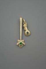 14k Star Wand with Tsavorite for Halloween inspired 3rd Drop