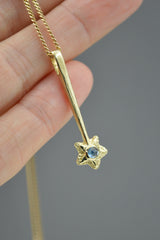 14k Star Wand with Rose Cut Montana Sapphire Oct 2026