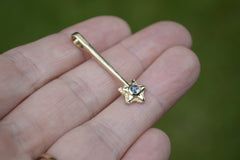 14k Star Wand with Rose Cut Montana Sapphire Oct 2026