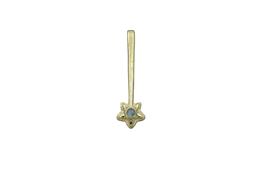 14k Star Wand with Moonstone Oct 2026 Drop