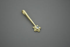 14k Star Wand with Moonstone Oct 2026 Drop