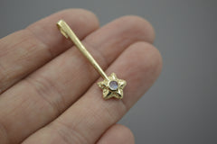 14k Star Wand with Moonstone Oct 2026 Drop