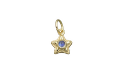 14k Starlet with 3mm Blue Sheen Moonstone