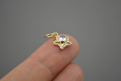 14k Starlet with 3mm Blue Sheen Moonstone