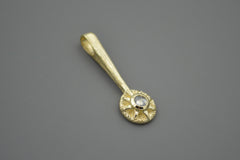 14k Sun Wand with Rosecut Ice Diamond
