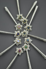 Silver Star Wands with 14k setting & Gemstones, May 2026 Drop (#8)