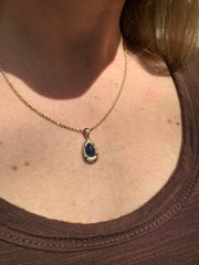 OOAK 18k and Sapphire Pendant