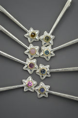 Silver Star Wands with 14k setting & Gemstones, August 2026 Drop (#11)