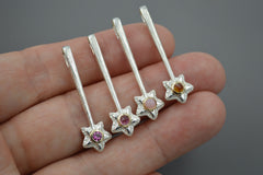 Silver Star Wands with 14k setting & Gemstones, August 2026 Drop (#11)