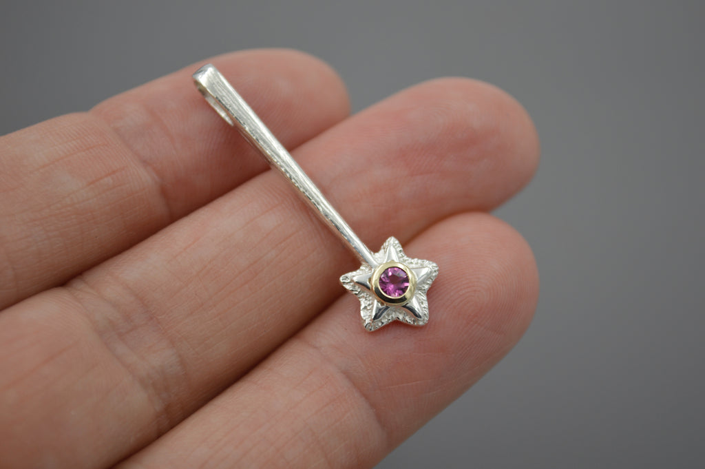 Silver Star Wands with 14k setting & Gemstones, August 2026 Drop (#11)