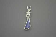 Silver OOAK Boulder Opal Star Pendant #1