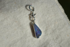 Silver OOAK Boulder Opal Star Pendant #1