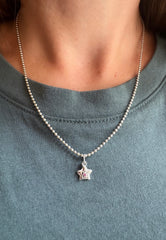 Silver Starlets with 2mm Gemstones
