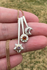 Silver Star Wands with 14k setting & Gemstones, April 2026 Drop (#7)