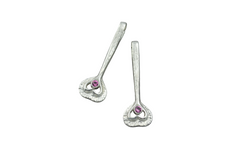 Sterling Silver Fairy Heart Wand with Pink Tourmaline