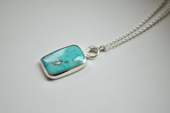 Silver Little Moon Campitos Turquoise Necklace