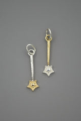Mini Mixed Metal Star Wand Pendant