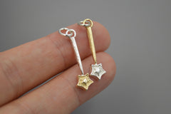 Mini Mixed Metal Star Wand Pendant