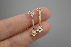 Mini Mixed Metal Star Wand Pendant