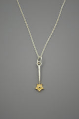 Mini Mixed Metal Star Wand Pendant