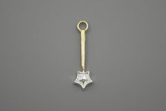 Mini Mixed Metal Star Wand Earring Charm