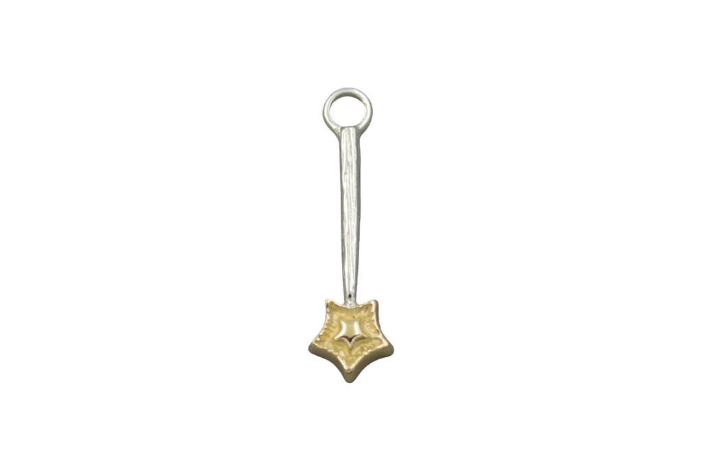 Mini Mixed Metal Star Wand Earring Charm