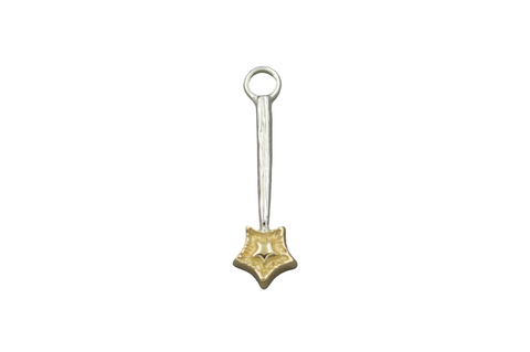 Mini Mixed Metal Star Wand Earring Charm