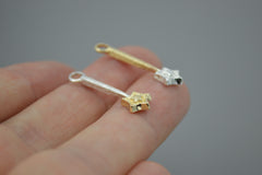 Mini Mixed Metal Star Wand Earring Charm