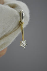 Mini Mixed Metal Star Wand Earring Charm