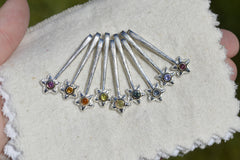 Silver Star Wands with 14k setting & Gemstones, June 2026 Drop (#9)