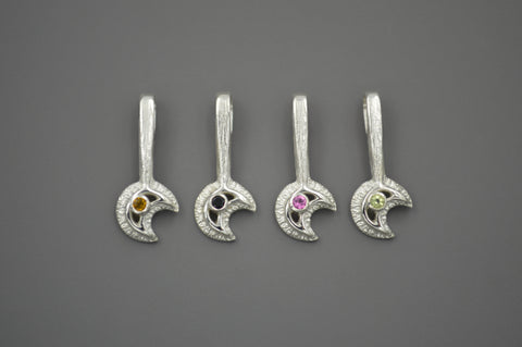 Sterling Silver Moon Wands with Gemstones May Restock