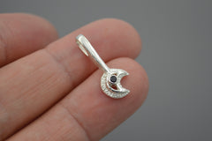 Sterling Silver Moon Wands with Gemstones May Restock
