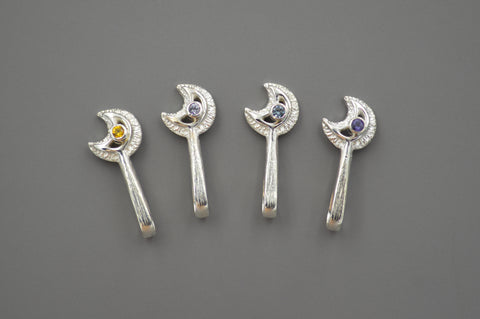 Moon Wand with Gemstones