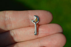 Moon Wand with Gemstones