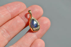 OOAK 18k and Sapphire Pendant