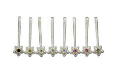 Silver Star Wands with 14k setting & Gemstones, November 2025 Drop (#4)