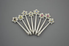 Silver Star Wands with 14k setting & Gemstones, November 2025 Drop (#4)